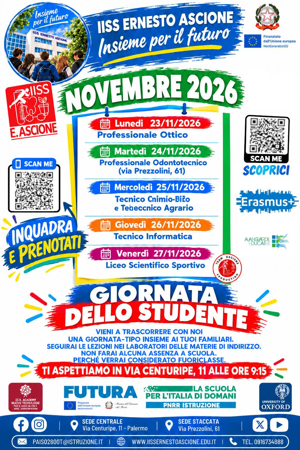 GIORNATA STUDENTE NOVEMBRE