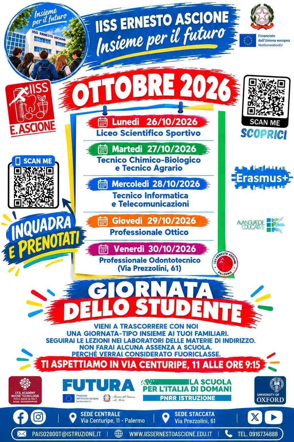 GIORNATA STUDENTE OTTOBRE
